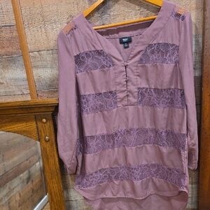Mossimo Supply Co. Women's Mauve Lace Detail Tunic